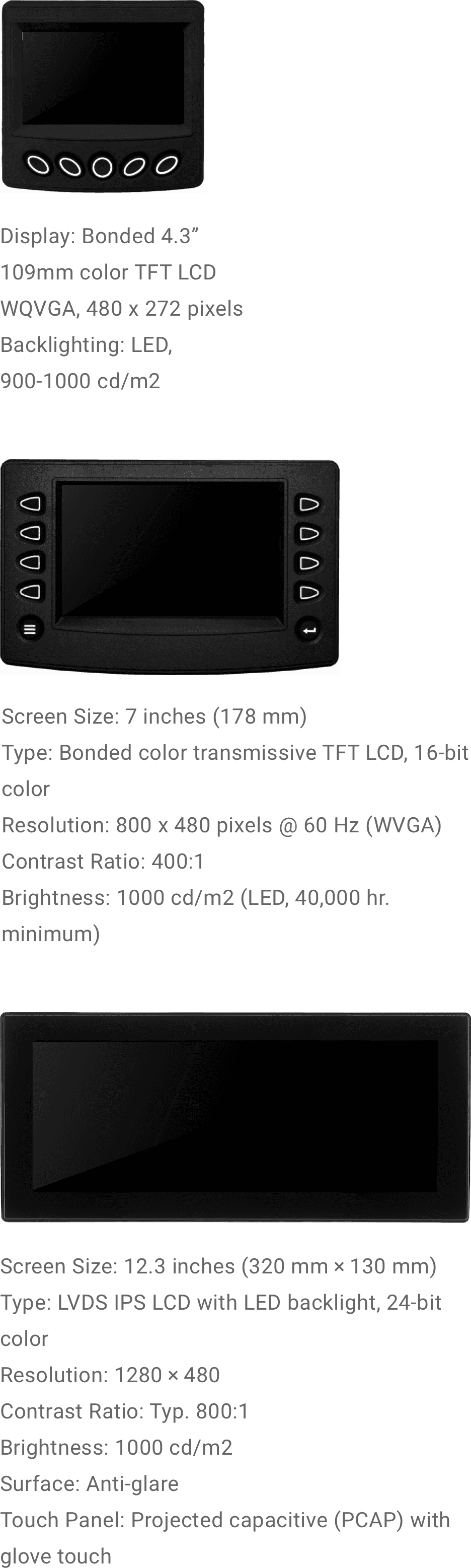 Touch enabled instrument cluster display