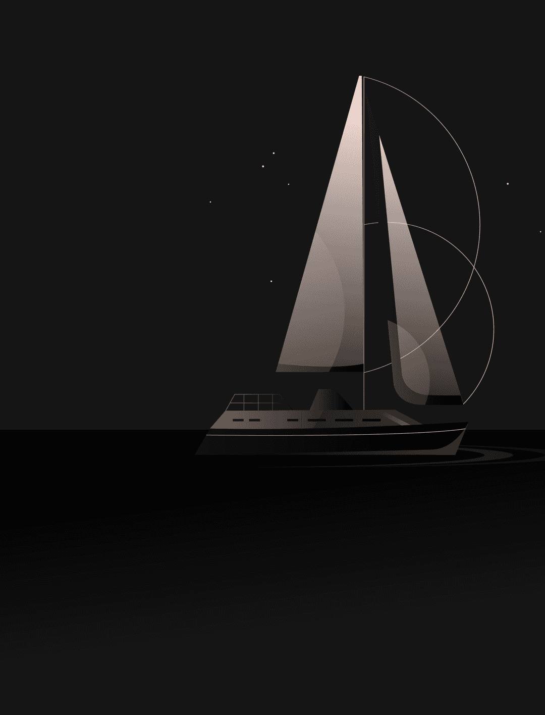 Illustratrion of a boat expressing excellence in digital design